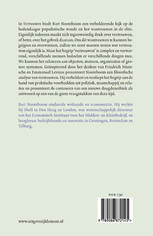Achterkant van Vertrouwen