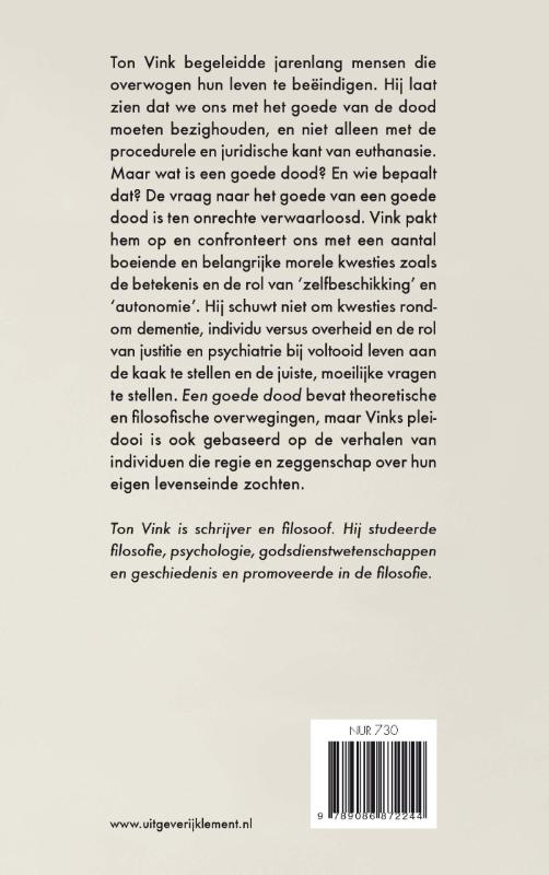 Achterkant van Een goede dood