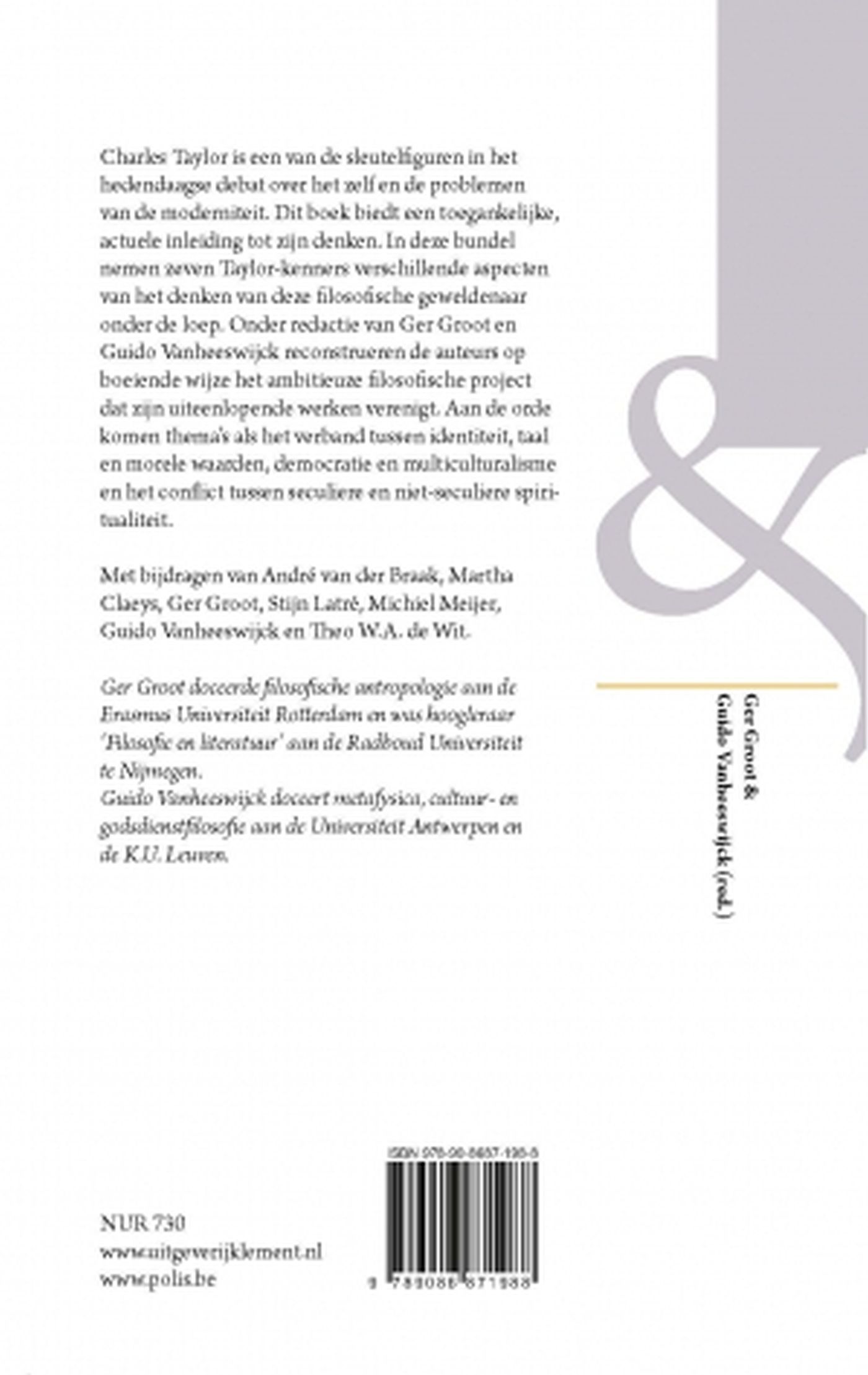 Achterkant van Charles Taylor