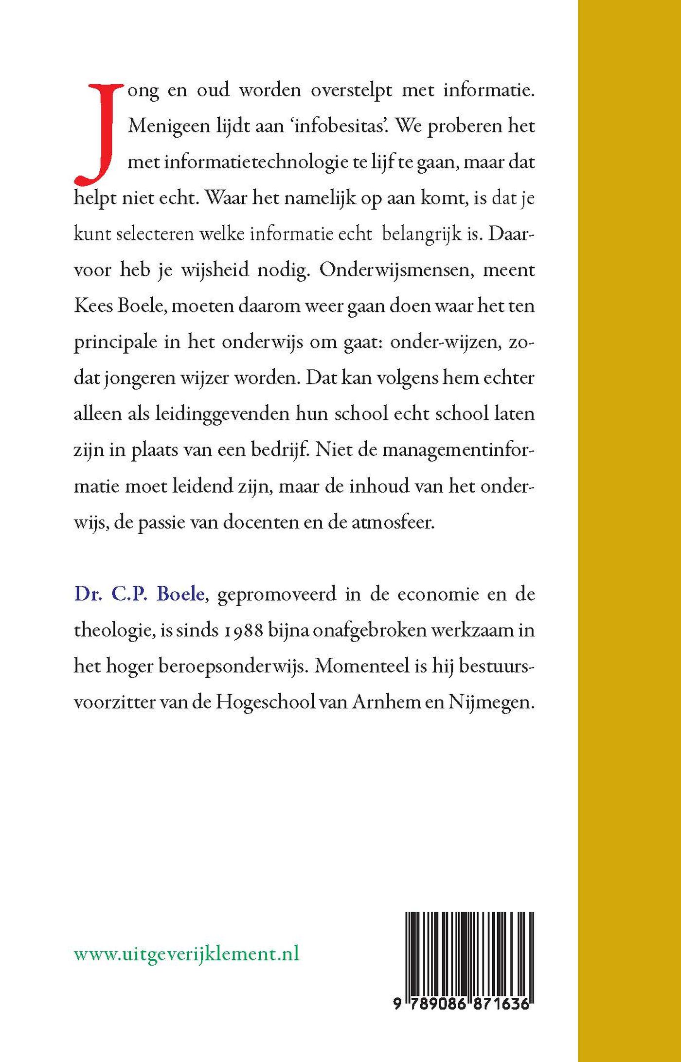 Achterkant van Onderwijsheid