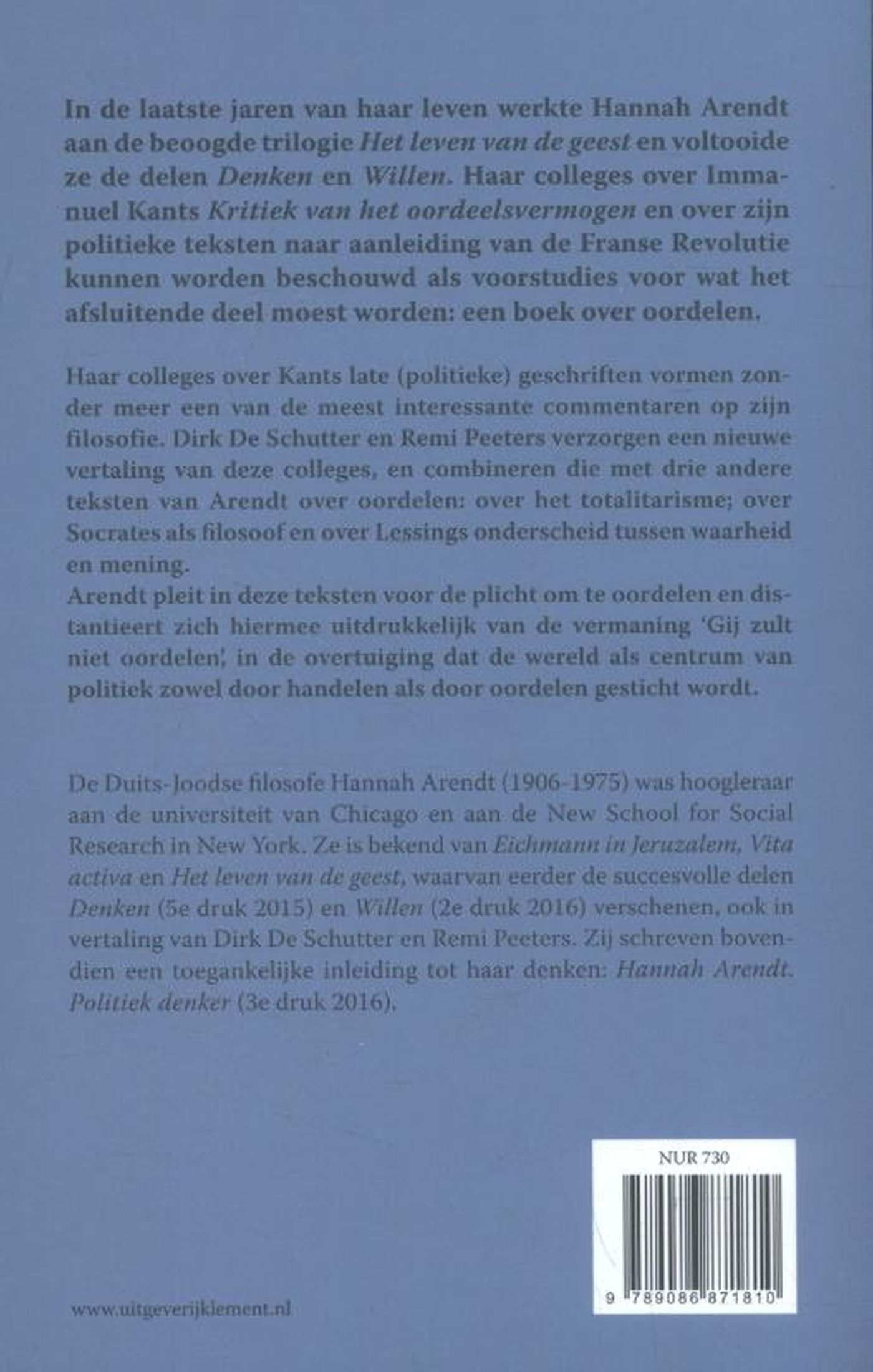 Achterkant van Oordelen