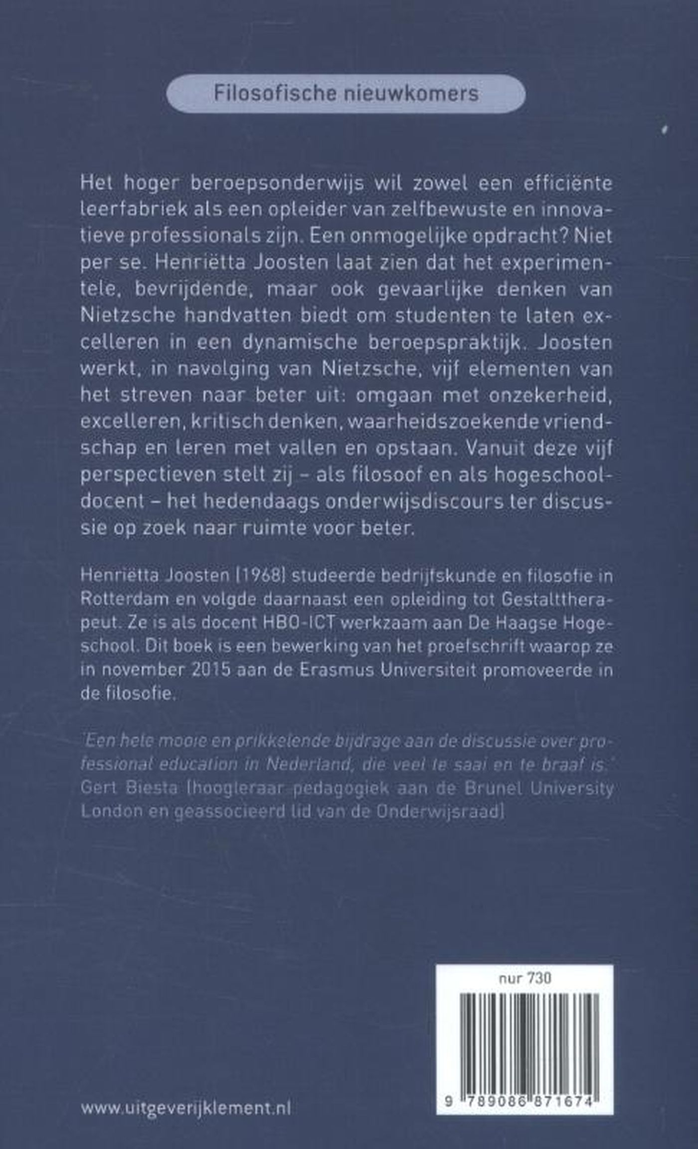 Achterkant van Streven naar beter