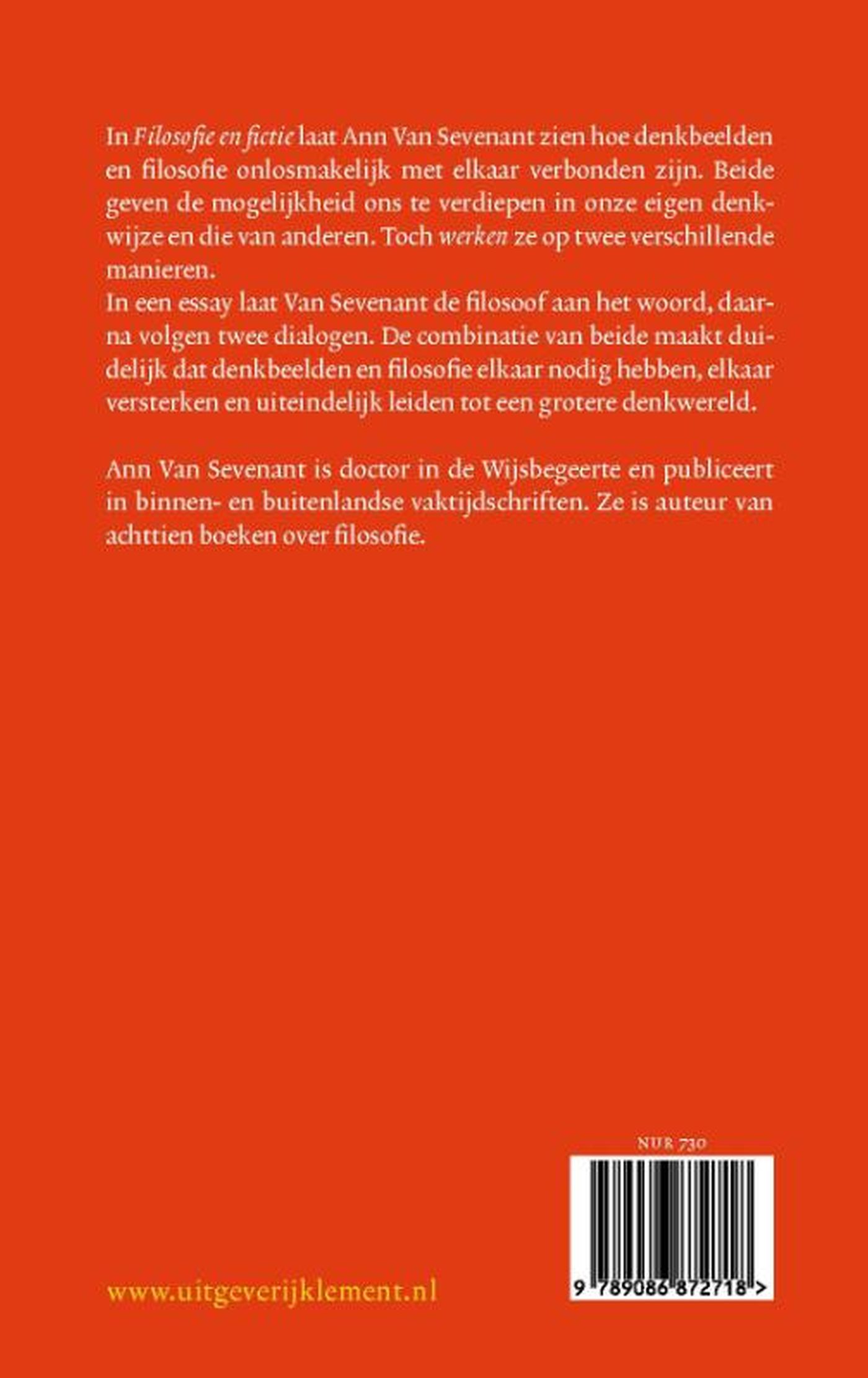Achterkant van Filosofie en Fictie