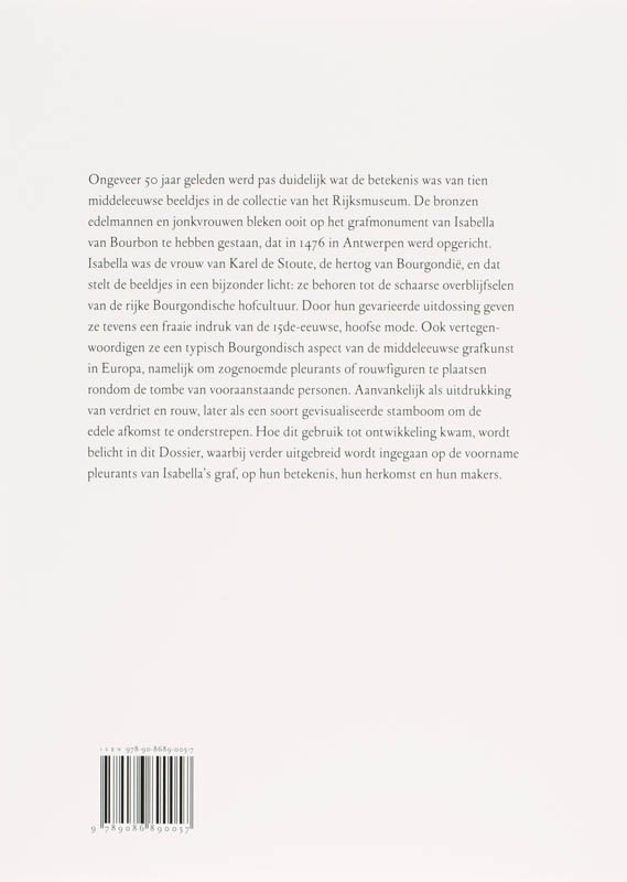 Achterkant van Isabella's pleurants