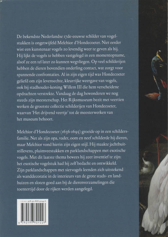 Achterkant van Melchior d'Hondecoeter
