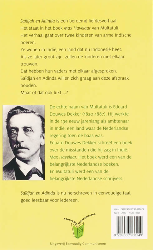 Achterkant van Saidjah en Adinda