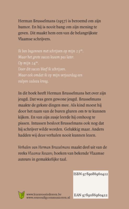 Achterkant van Verhalen van Herman Brusselmans