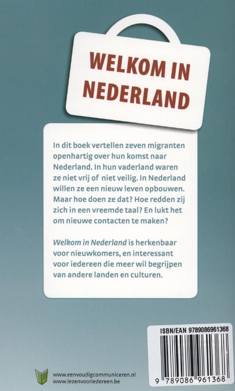 Achterkant van Welkom in Nederland