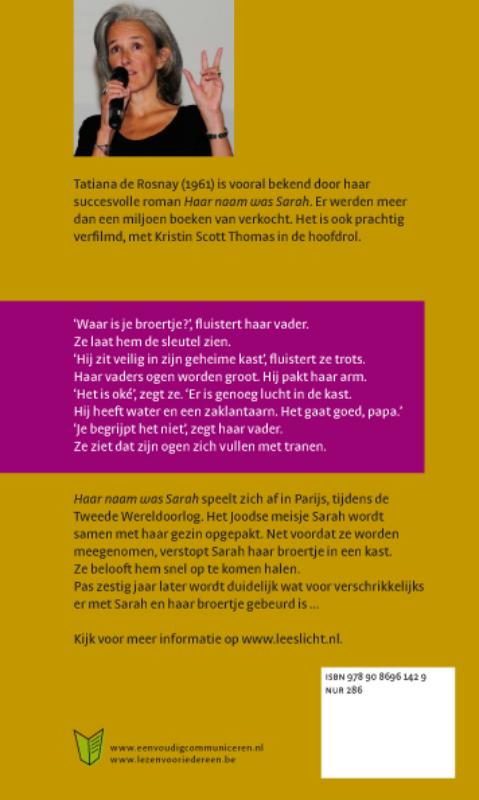 Achterkant van Haar naam was Sarah