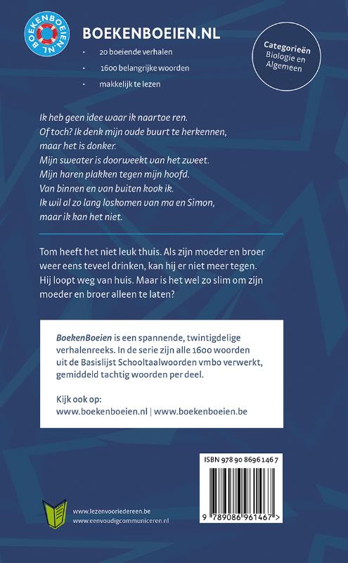 Achterkant van Op de vlucht