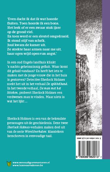Achterkant van Twee verhalen van Sherlock Holmes