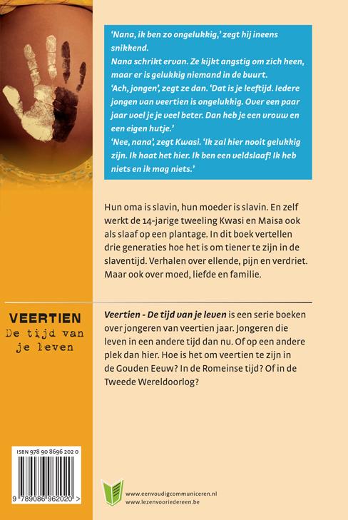 Achterkant van Als slavin geboren