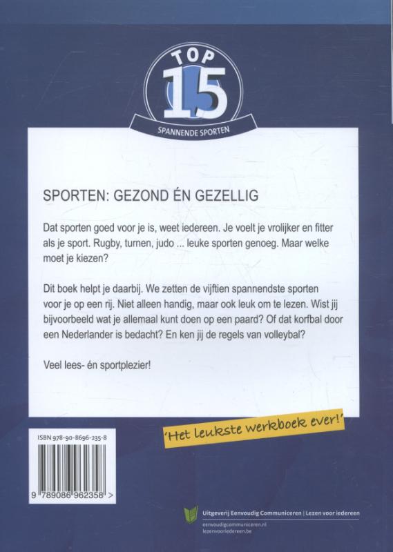 Achterkant van Spannende sporten