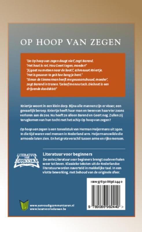Achterkant van Op hoop van zegen