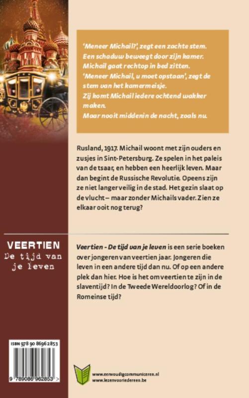 Achterkant van Vlucht uit Sint-Petersburg