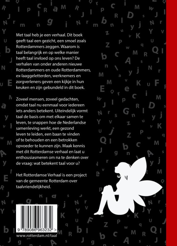 Achterkant van Met taal heb je een verhaal