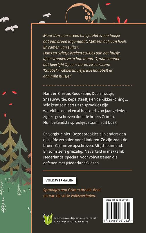 Achterkant van Sprookjes van Grimm voor volwassenen