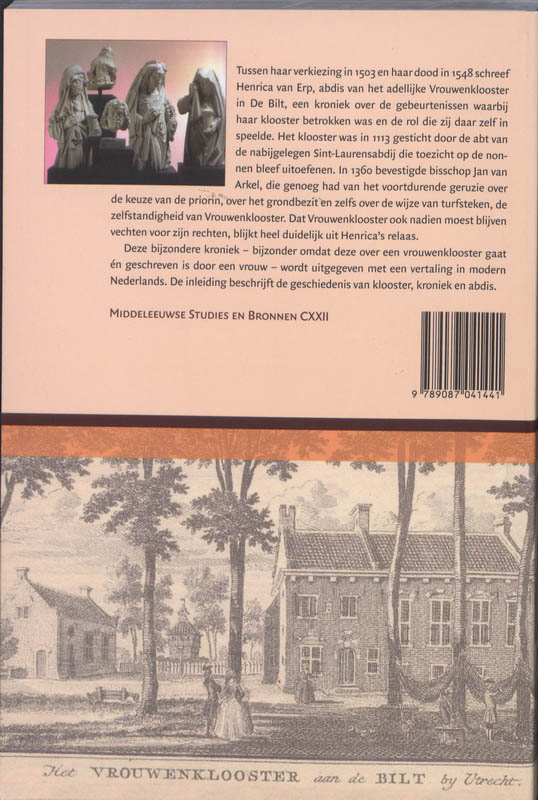 Achterkant van De Kroniekje van Henrica van Erp, abdis van Vrouwenklooster