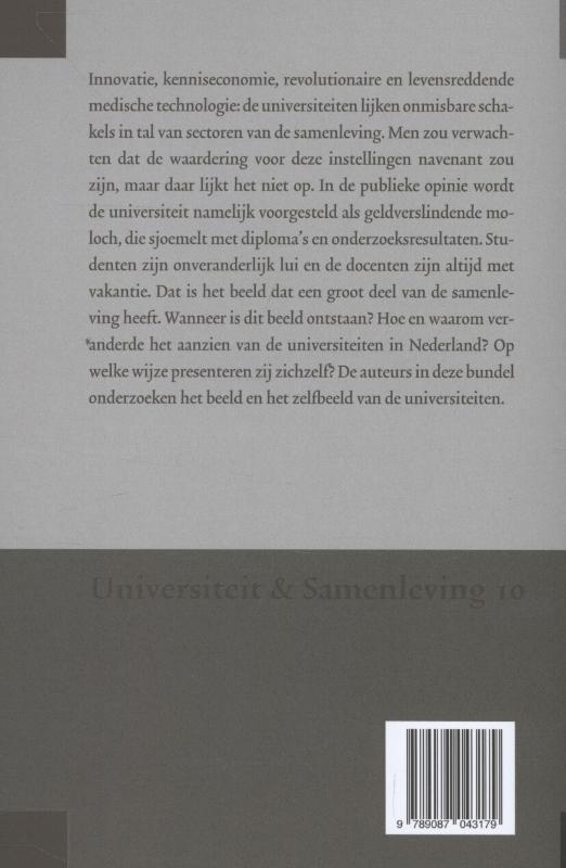 Achterkant van Het aanzien van de Nederlandse universiteiten