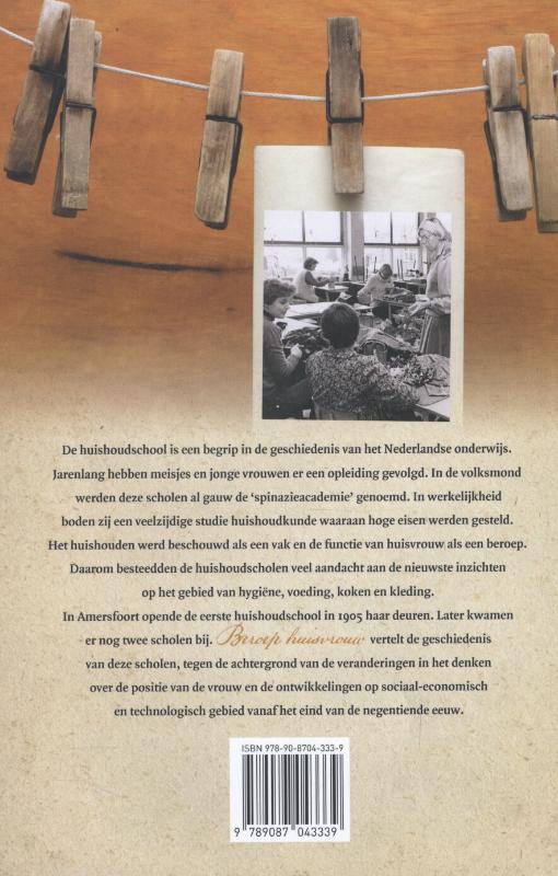Achterkant van Beroep huisvrouw