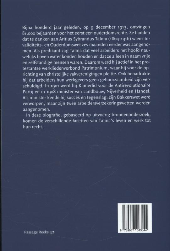 Achterkant van Syb Talma (1864-1916)