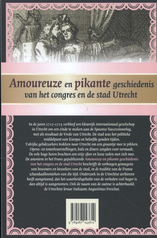 Achterkant van Amoureuze en pikante geschiedenis van het congres en de stad Utrecht