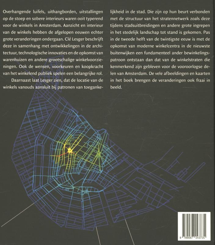 Achterkant van Het winkellandschap van Amsterdam