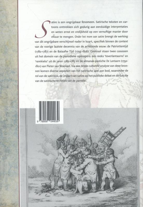 Achterkant van Onder het mom van satire
