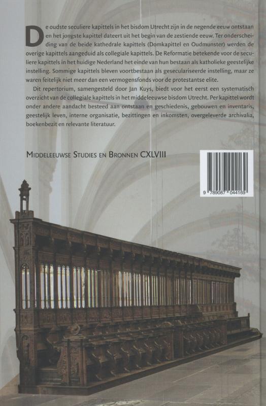 Achterkant van Repertorium van collegiale kapittels in het middeleeuwse bisdom Utrecht