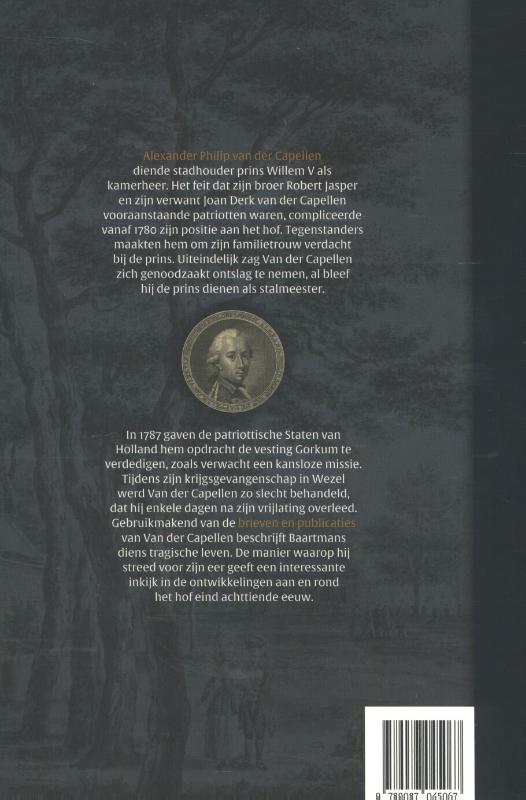Achterkant van Alexander Philip van der Capellen (1745-1787)