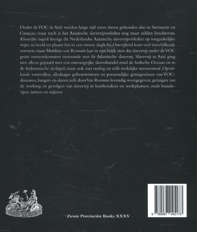 Achterkant van Kleurrijke tragiek