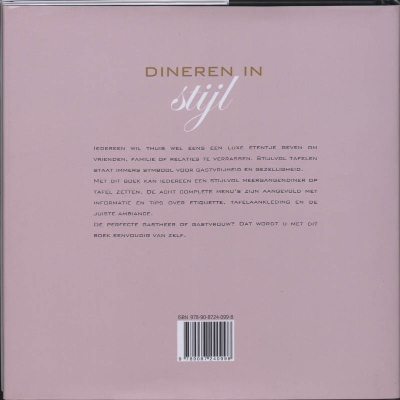 Achterkant van Dineren in stijl
