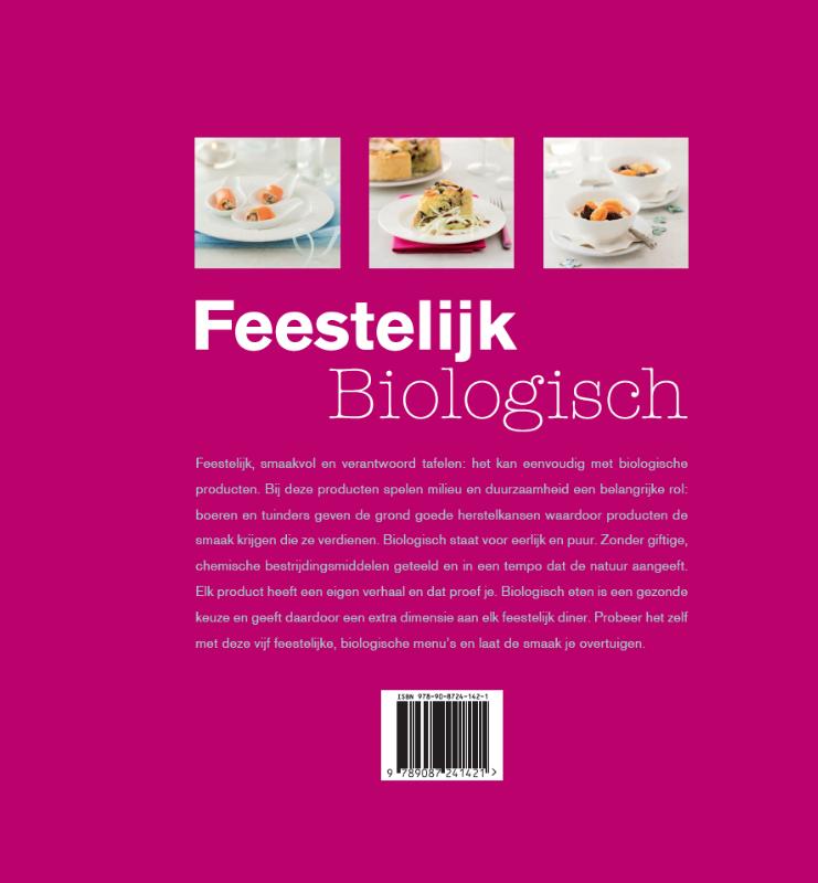 Achterkant van Feestelijk biologisch tafelen