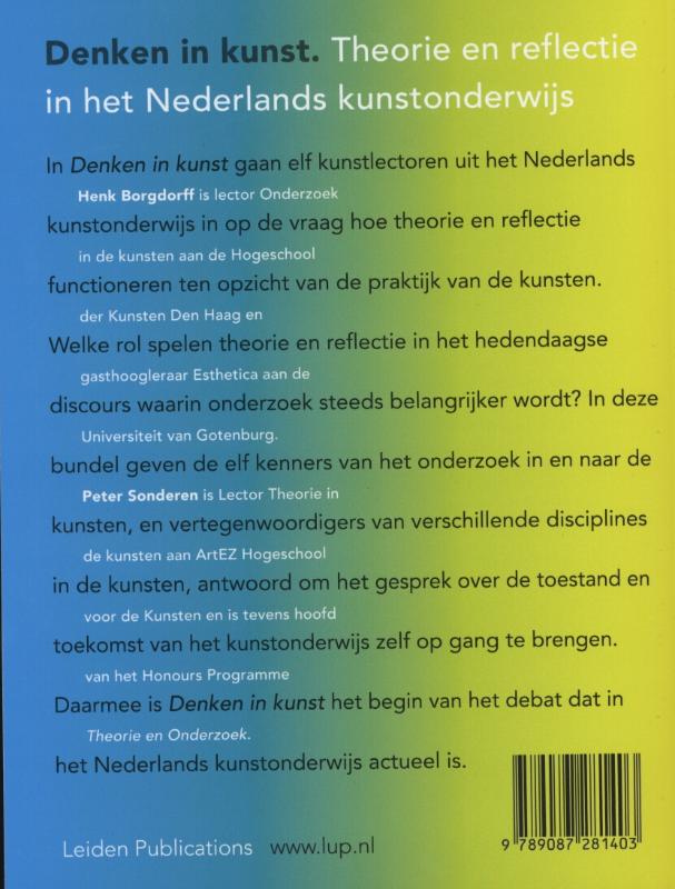 Achterkant van Denken in kunst