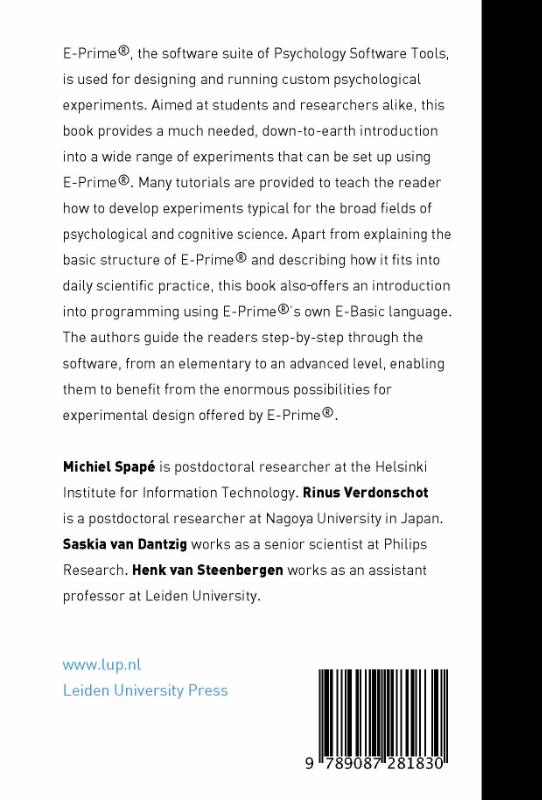 Achterkant van The E-primer