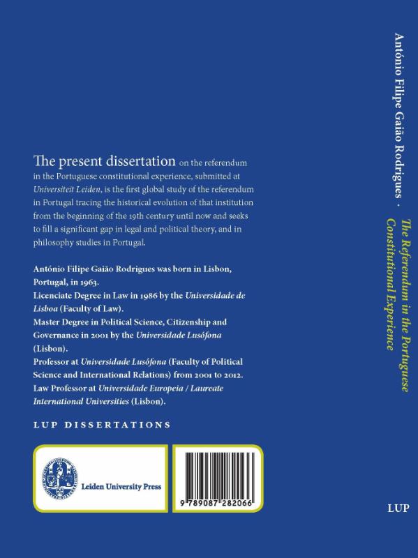 Achterkant van The referendum in the Portuguese Constitutional Experience