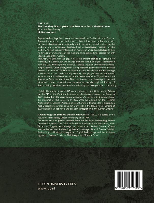 Achterkant van The Island of Skyros from late roman to early modern times