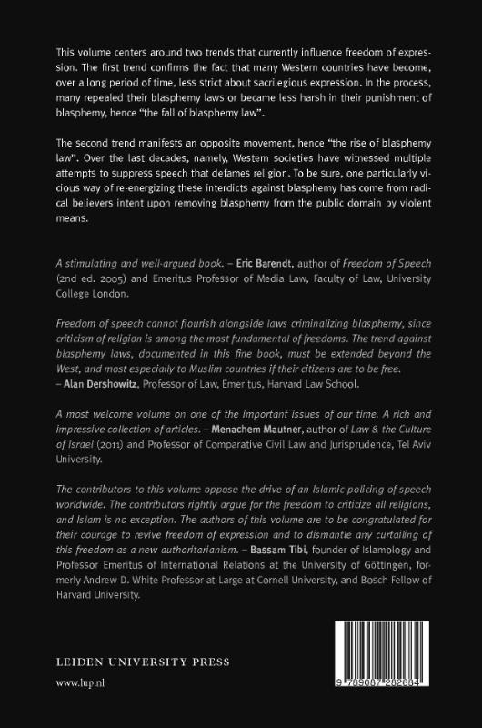 Achterkant van The fall and rise of blasphemy law