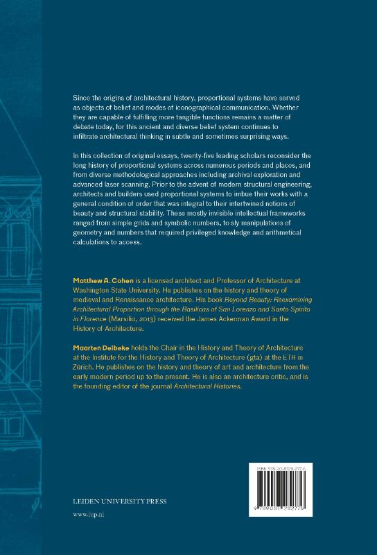 Achterkant van Proportional Systems in the History of Architecture