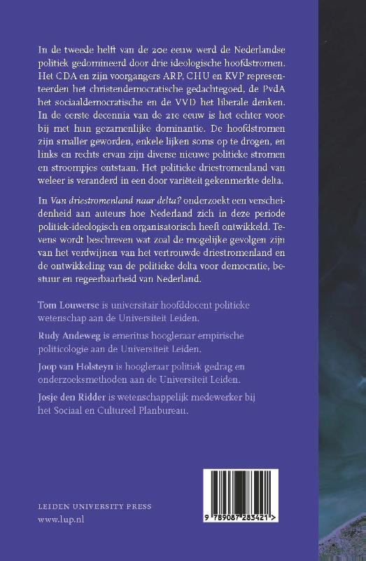 Achterkant van Van driestromenland tot delta?