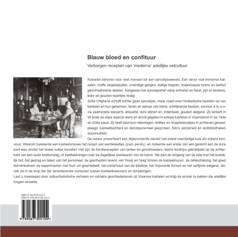 Achterkant van Blauw bloed en confituur