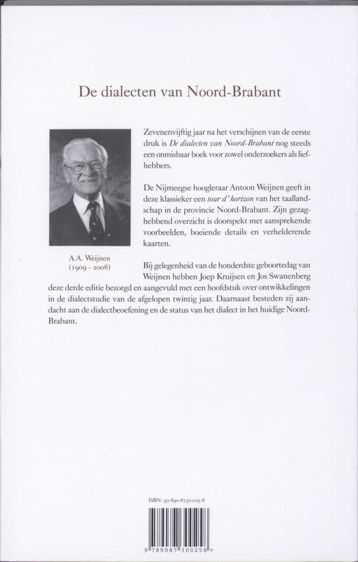 Achterkant van De dialecten van Noord-Brabant