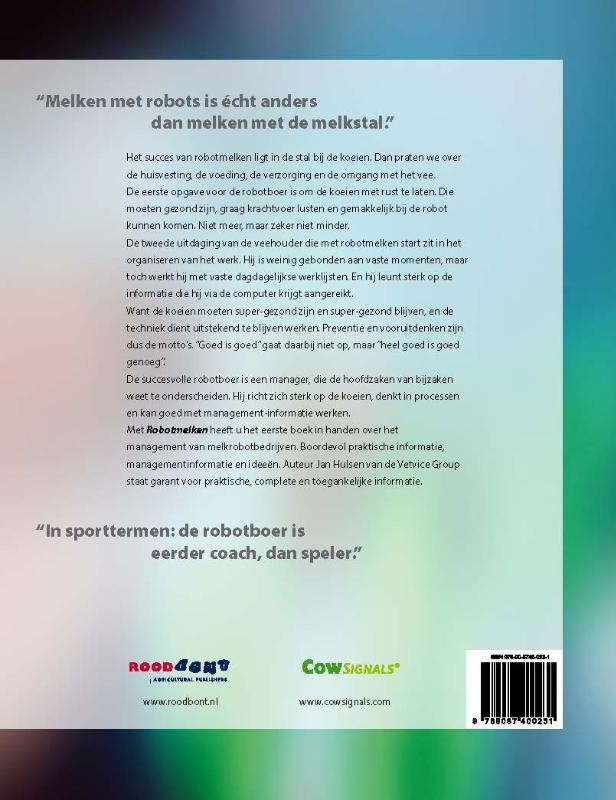 Achterkant van Robotmelken