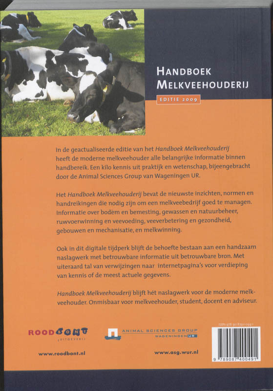 Achterkant van Handboek Melkveehouderij