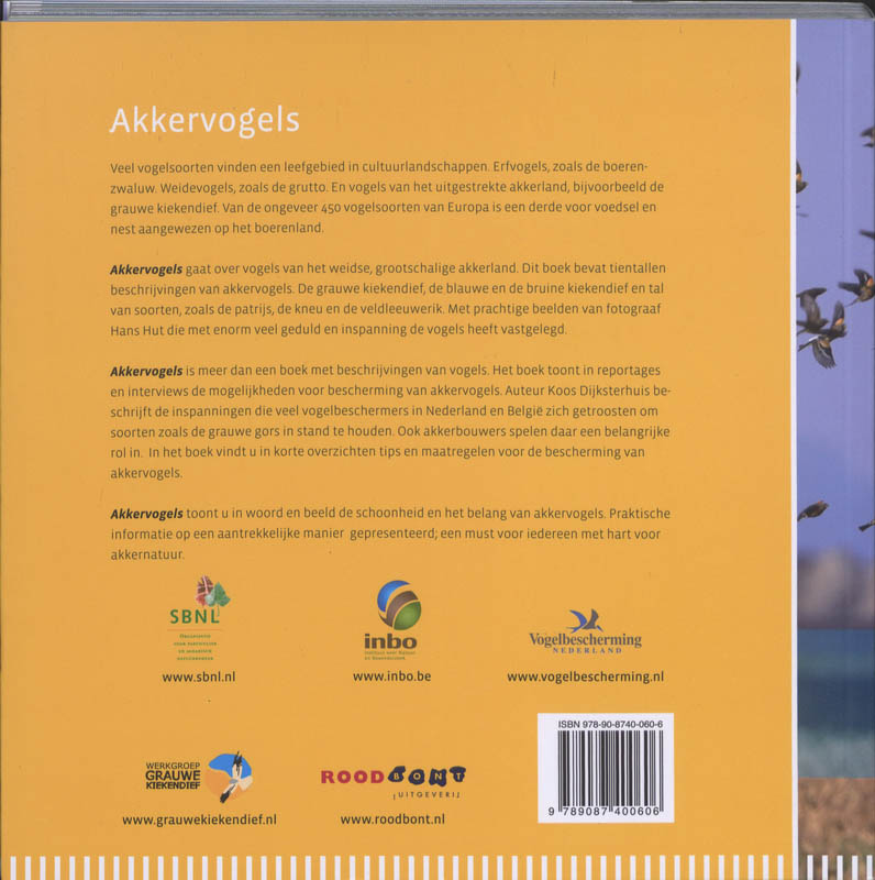 Achterkant van Akkervogels