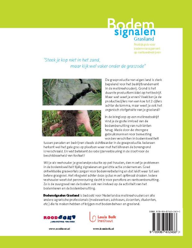 Achterkant van Bodemsignalen Grasland
