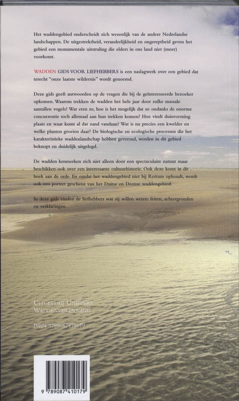 Achterkant van Wadden gids voor liefhebbers