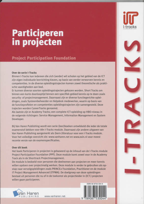 Achterkant van Participeren in projecten