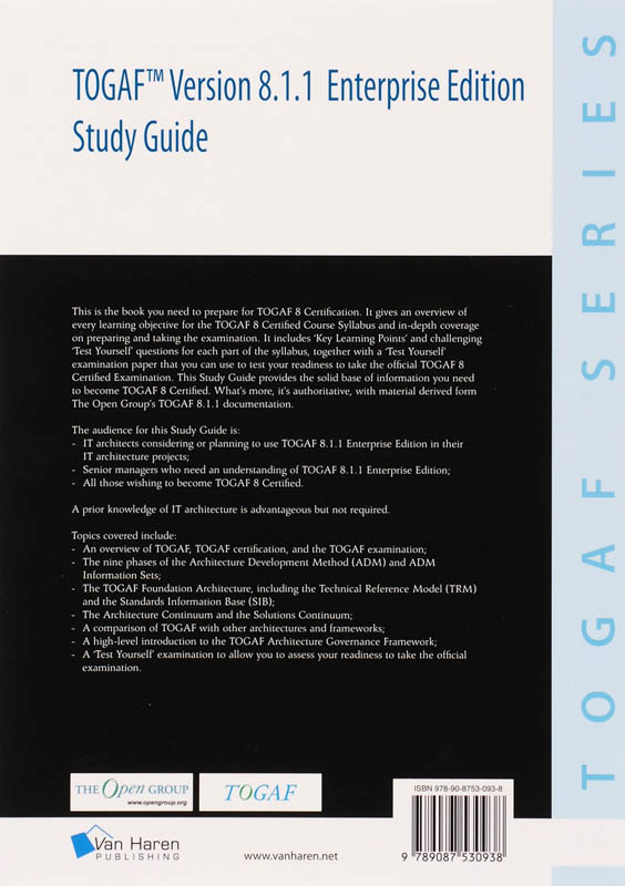 Achterkant van Study guide