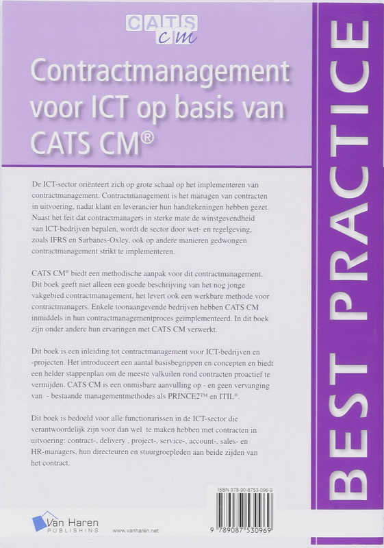 Achterkant van Contractmanagement voor IT op basis van CATS